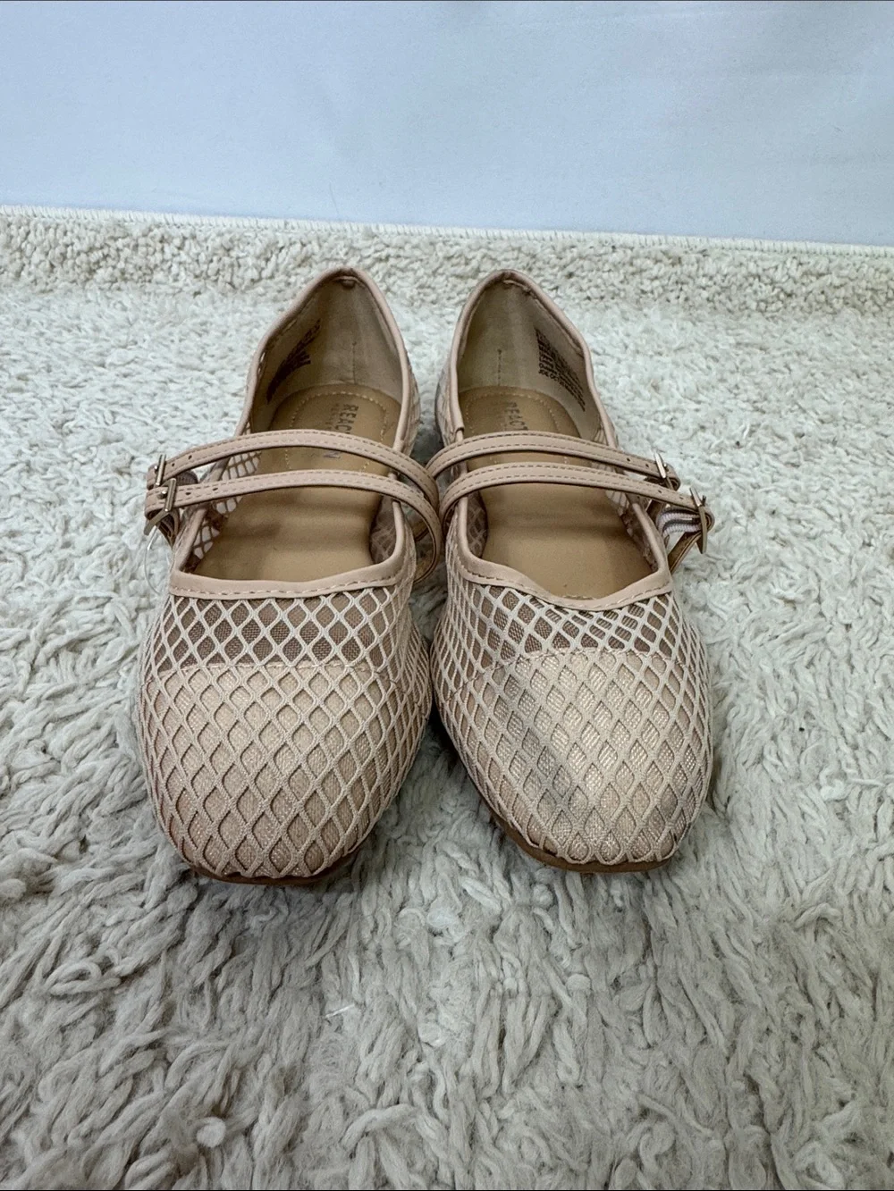 Kenneth Cole‎ Reaction Women’s Malibu Mary Jane Flat Size 8.5 Beige New